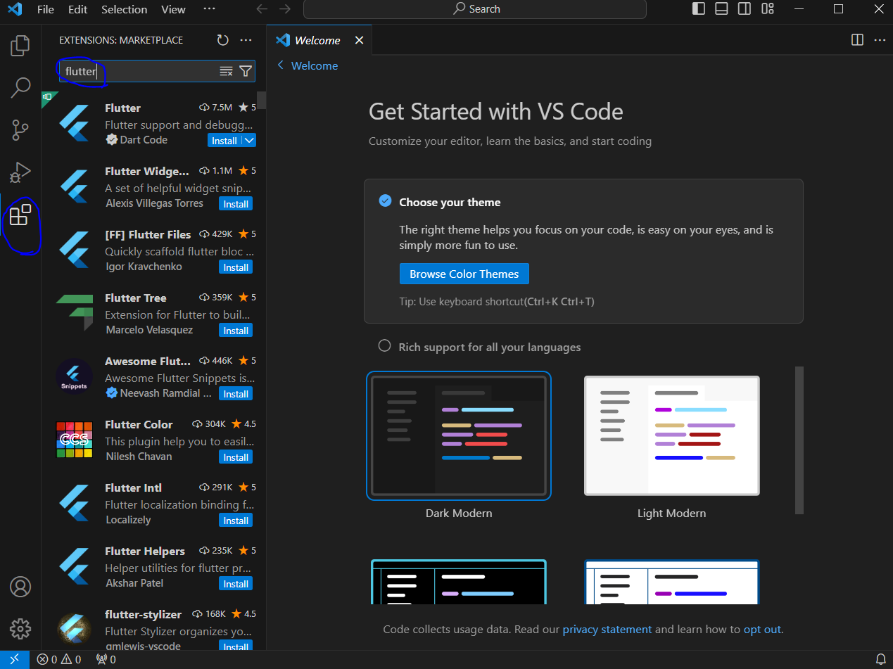 GPT 선생님과 Flutter 시작하기(Visual Studio Code설치)