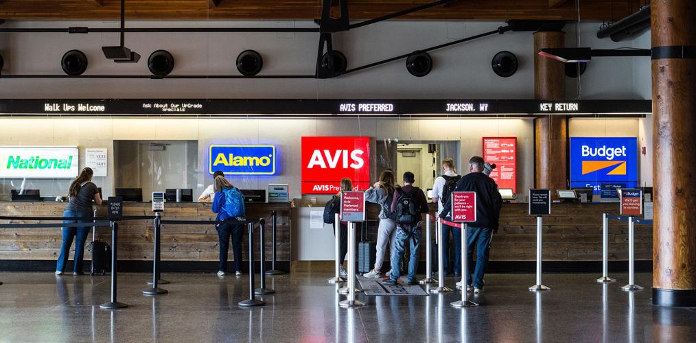 미국공항 렌터카 코너