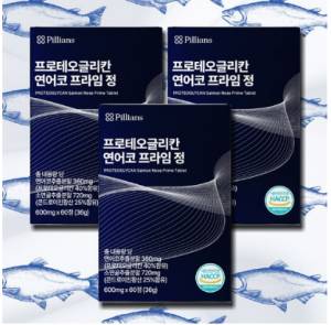 프로테오글리칸 연어코연골추출물 600mg 식약처 HACCP 인증 60정&#44; 3개