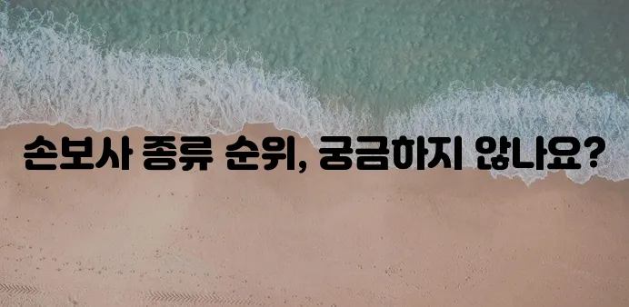 국내외 손해보험사 종류와 순위 확실하게 알아볼까요?