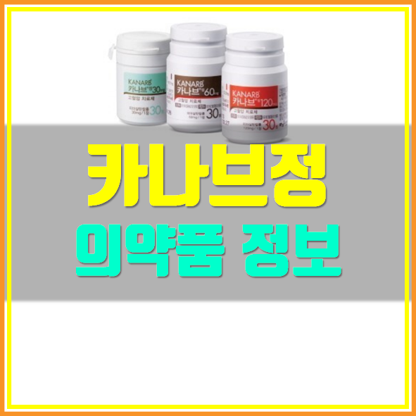  카나브정 30mg 60mg 복용법