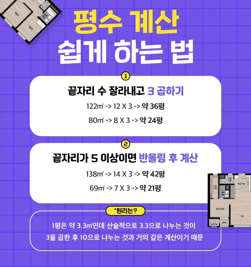  평수 계산을 쉽게 하는 법