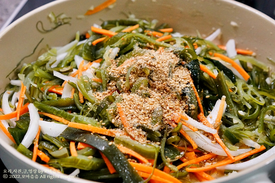 미역줄기볶음 만드는 법 비린내 없음 내가 좋아하는 미역줄거리 일주일간 볶음 반찬 18