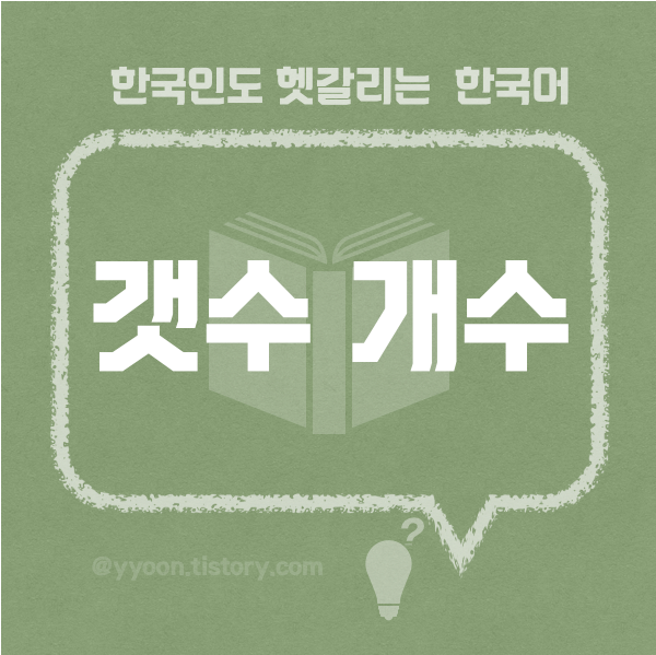  [11] 한국인도 헷갈리는 한국어 / 개수 갯수  최대값 최댓값 차집 찻집