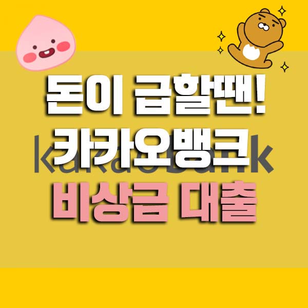  카카오뱅크 비상금대출!