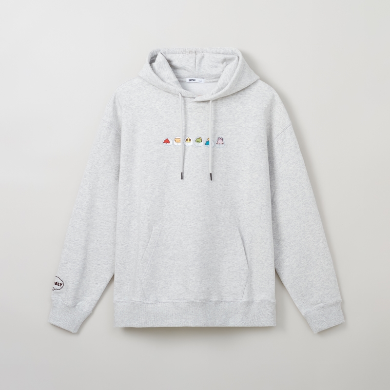PIXELY 후드 풀오버 (LIGHT MELANGE GRAY, 사이즈 S)