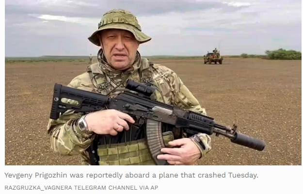  [속보] 바그너 최고 책임자 '예브게니 프리고진' 비행기 추락사고로 사망 [Breaking] Russian Plane Crashes Reportedly Kills Wagner Chief Yevgeny Prigozhin