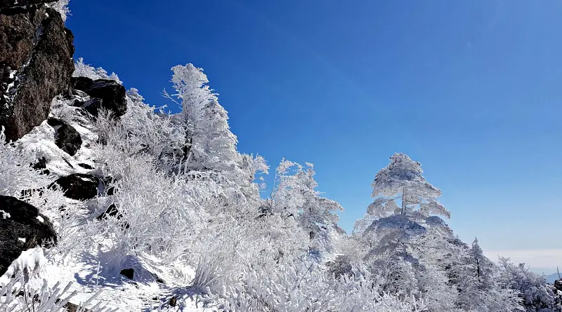 지리산 설경 상고대