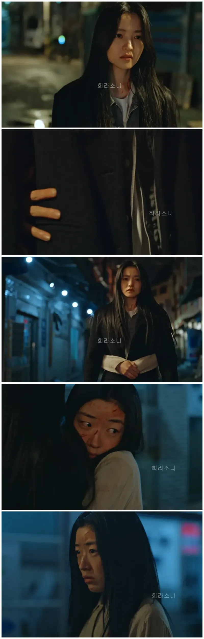 산영을 뒤에서 감싸며 회유하는 향이.