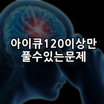  아이큐120이상만 풀수 있는 문제