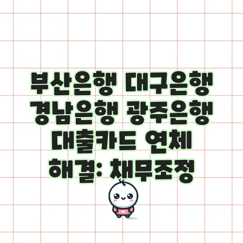 부산은행 대구은행 경남은행 광주은행 대출카드 연체 해결: 채무조정