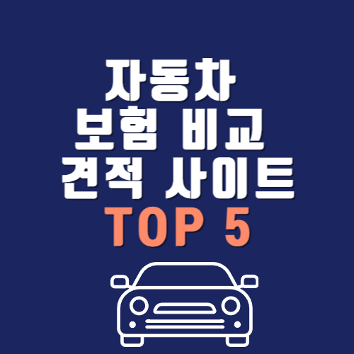 자동차 보험 비교 견적 사이트 TOP 5