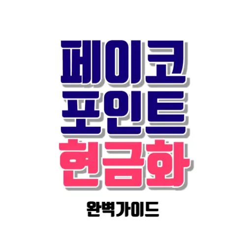 페이코 적립 포인트 현금화