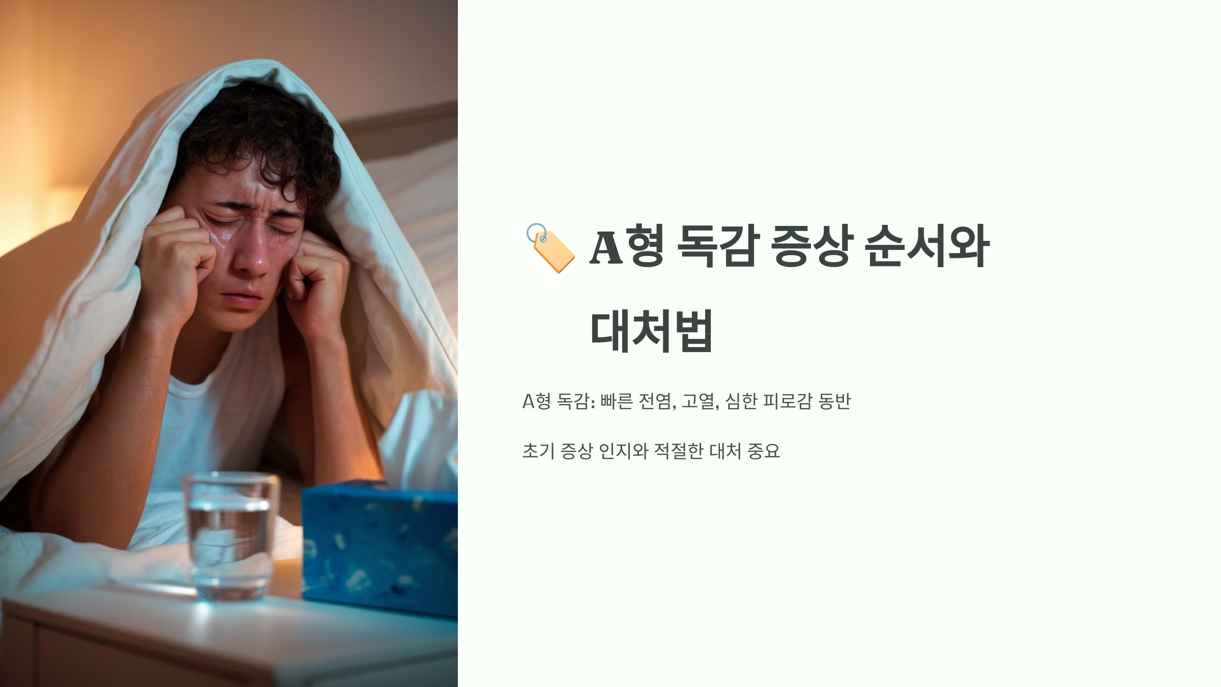 🏷️ A형 독감 증상 순서와 대처법