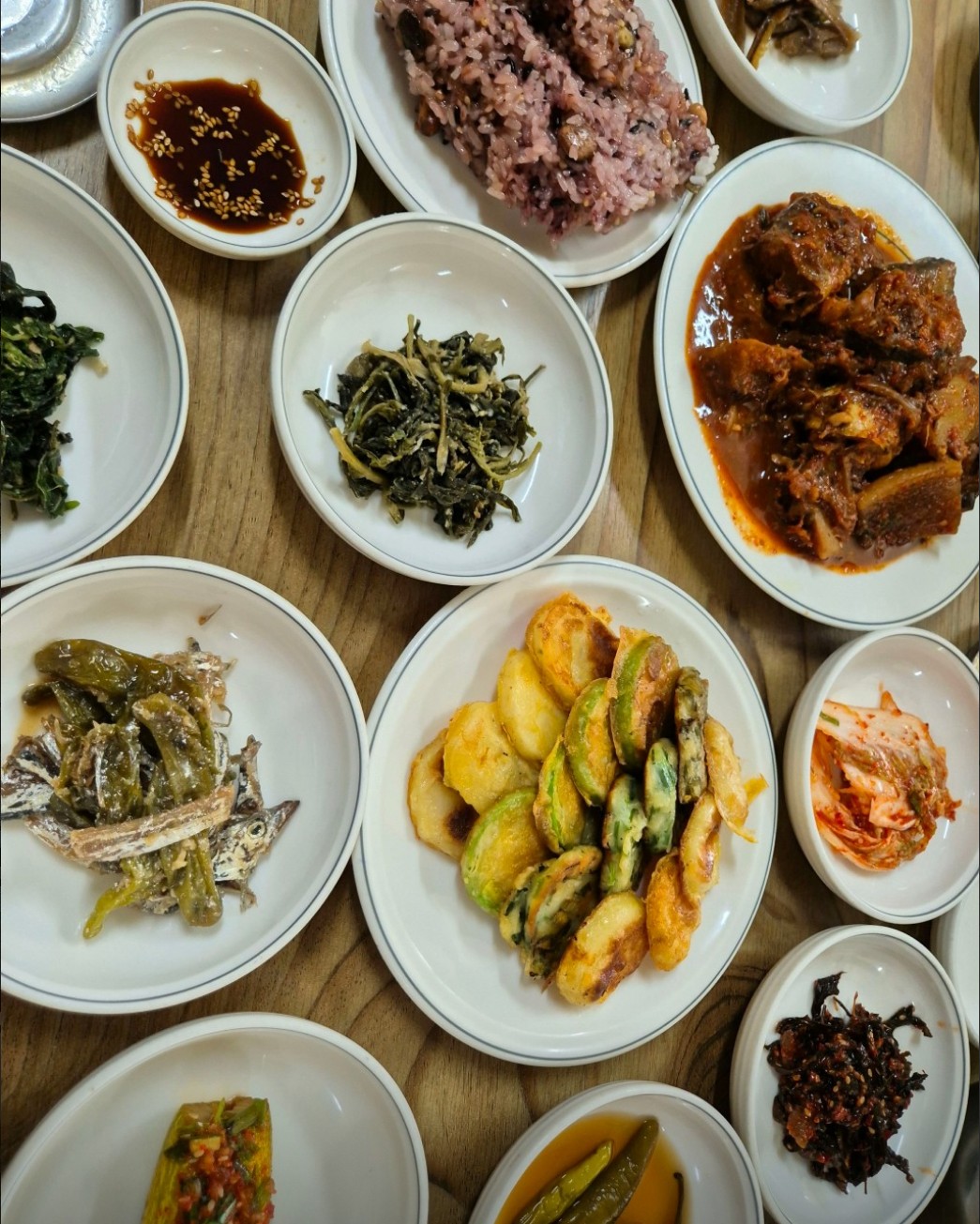 천안 가산한정식 메뉴 이미지