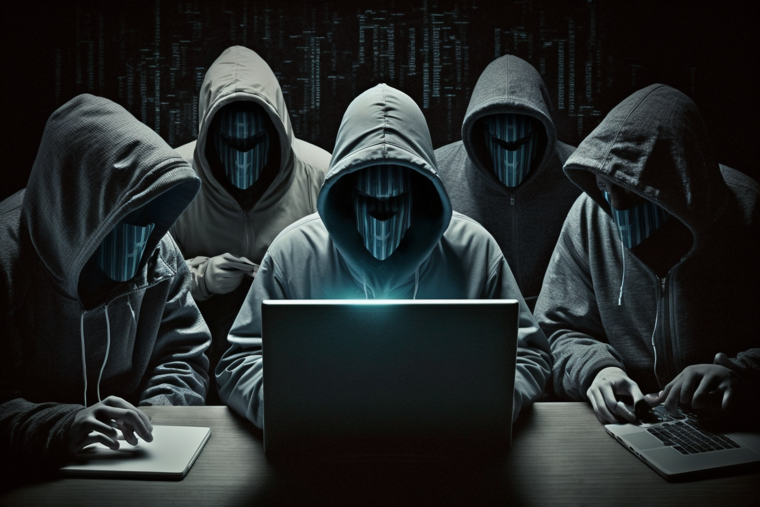 사이버 공격을 하는 해커 집단 사진