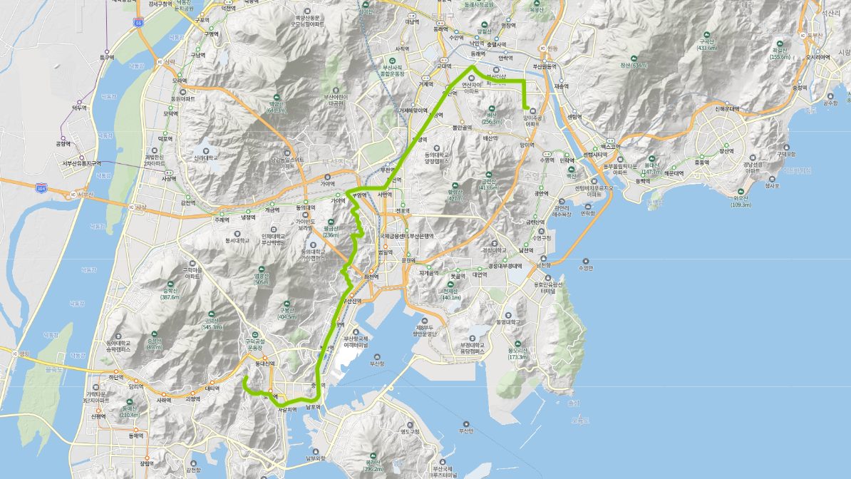 [시내]부산 87번 버스 노선 정보 : 연산동, 시청, 부전시장, 서면, 부산역, 자갈치역