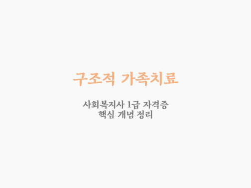  구조적 가족치료