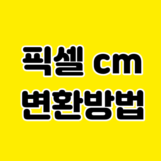  픽셀 cm 변환 10초면 끝