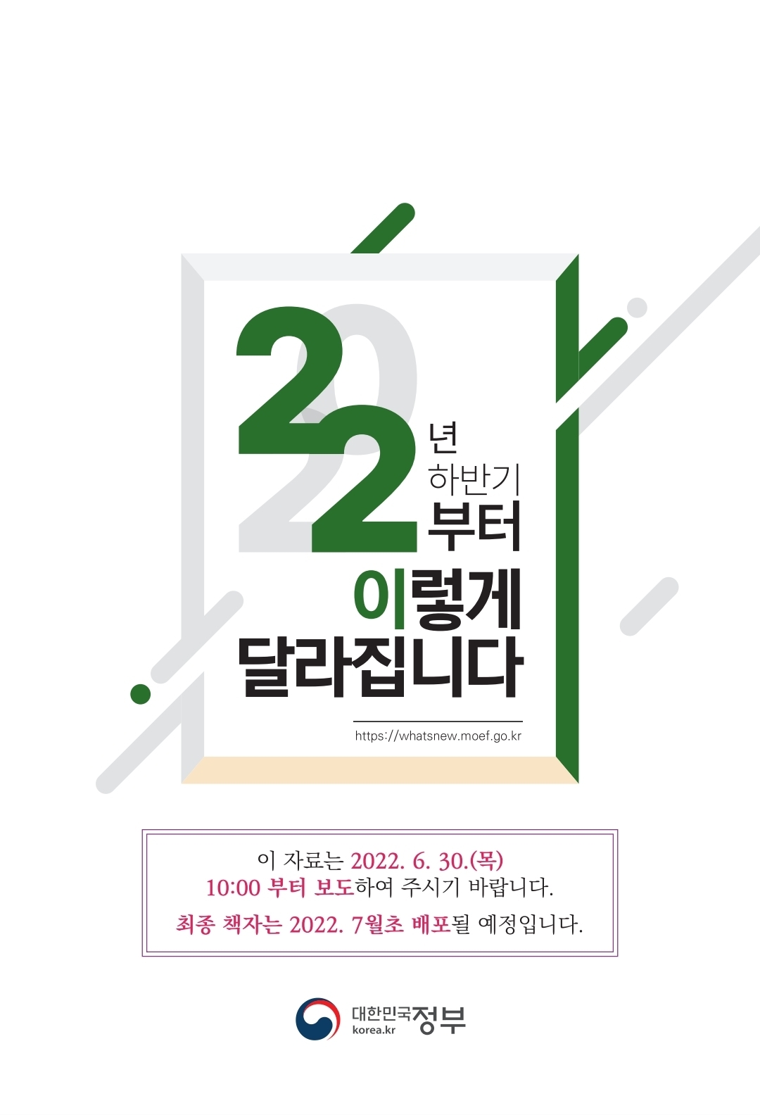 22년 하반기부터 달라지는 것들