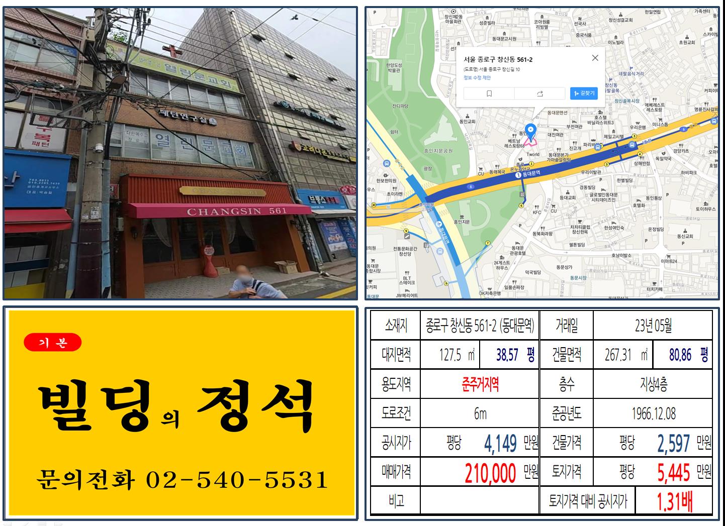 종로구 창신동 561-2번지