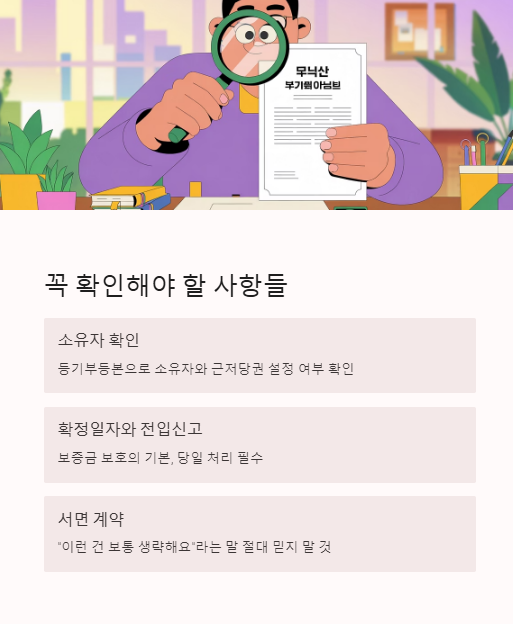 꼭 확인해야 할 사항들