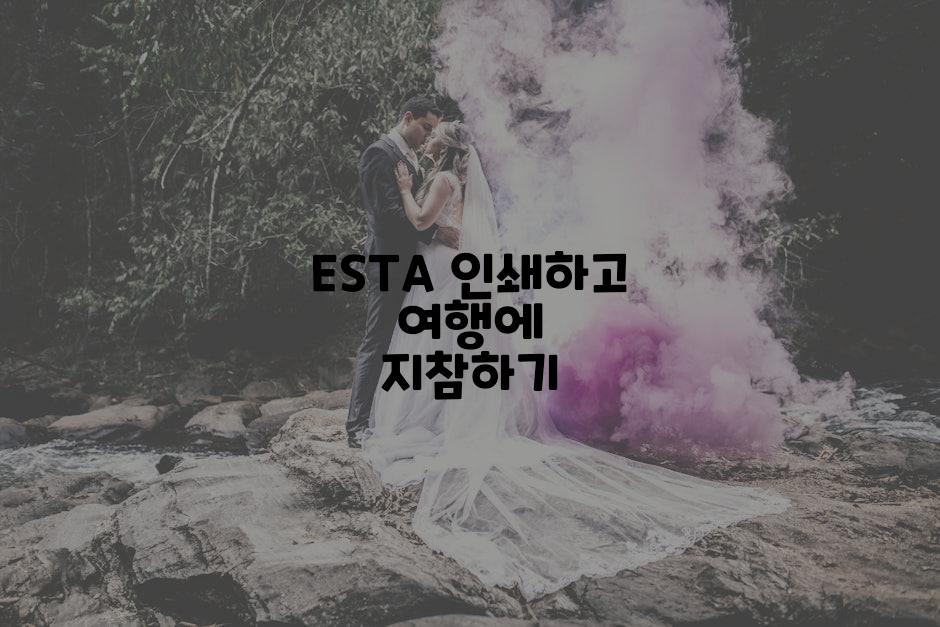 ESTA 인쇄하고 여행에 지참하기