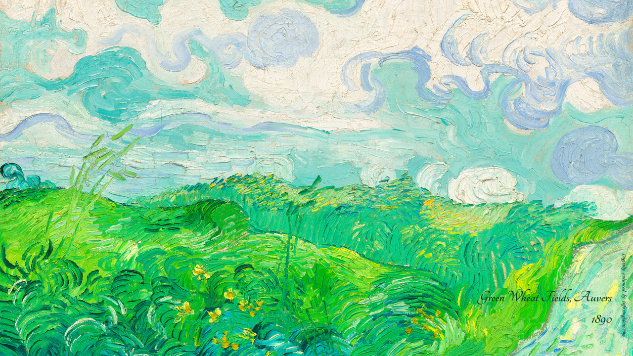 09 오베르의 녹색 밀밭 C - Vincent van Gogh 빈센트 반 고흐 배경화면