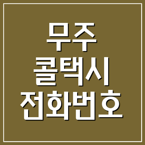 무주 콜택시 전화번호