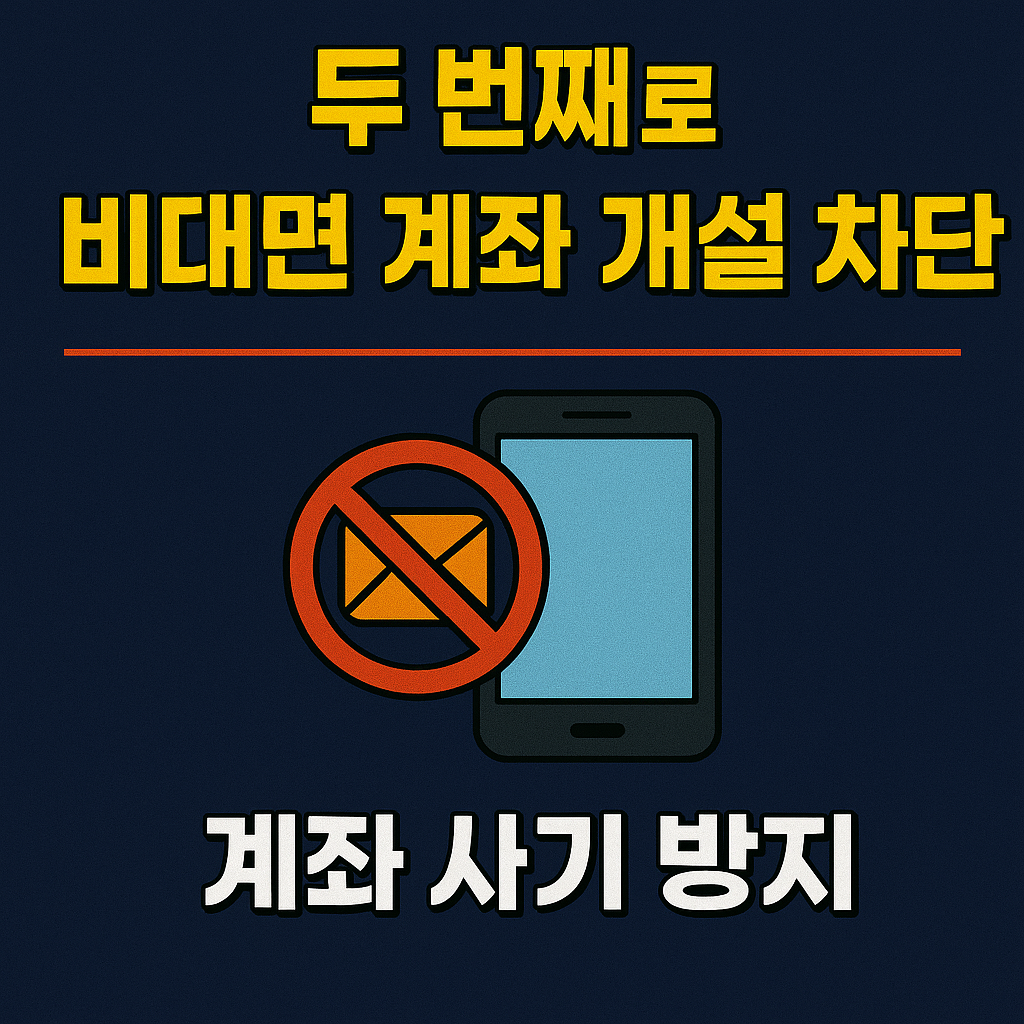 비대면 계좌 개설 차단은 왜 필수인가요?