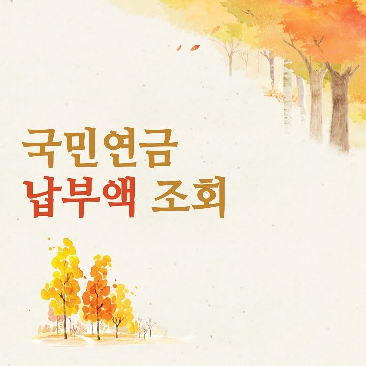  국민연금 납부액 조회 확인하기