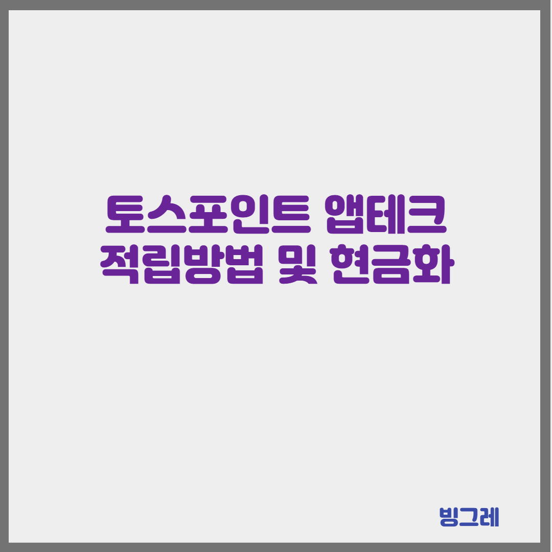 토스포인트 앱테크