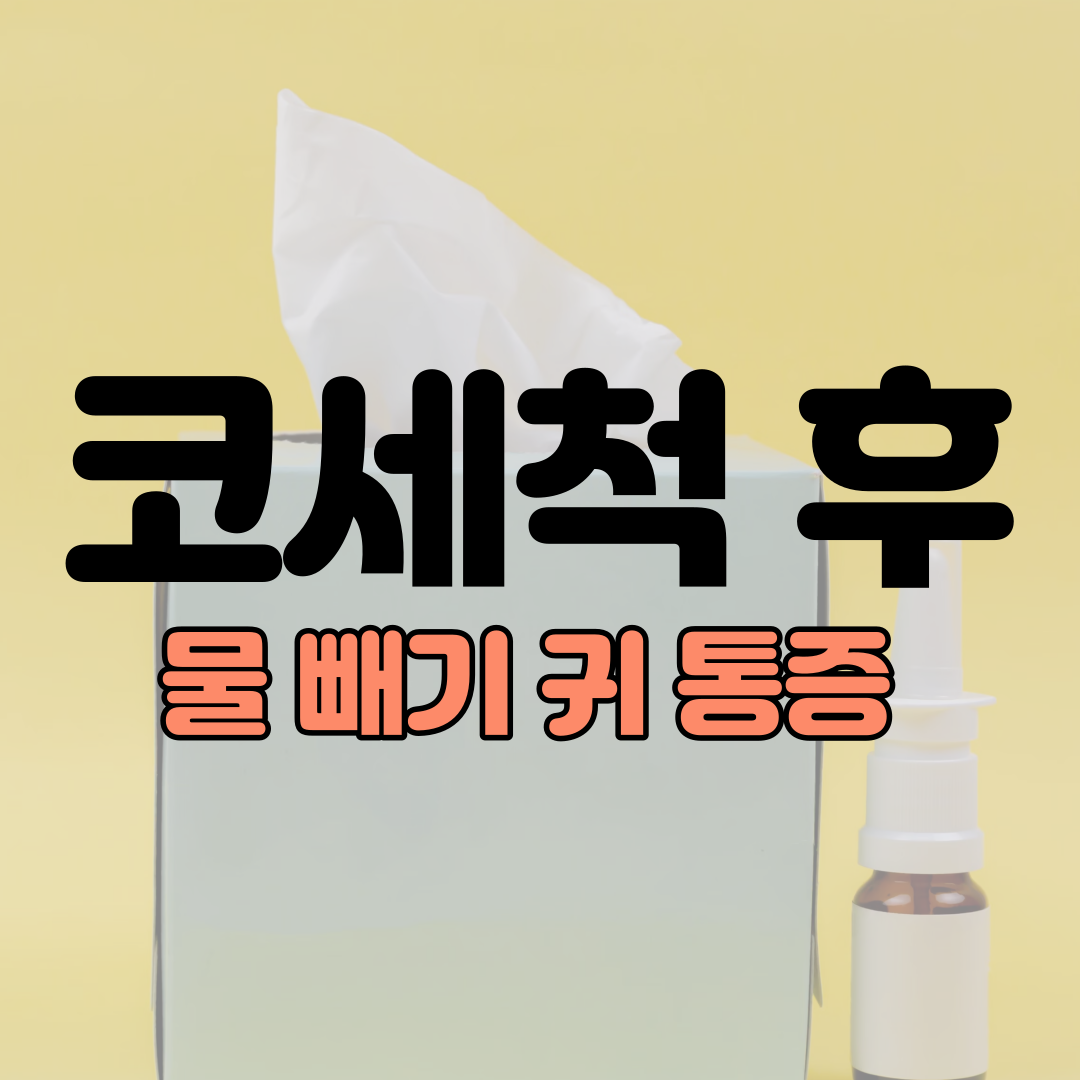  코세척 후 물이 안 빠질 때, 귀가 아플 때 대처법