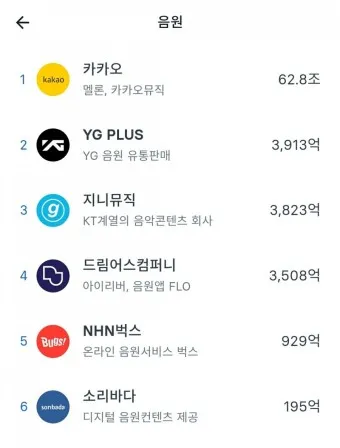 음원 대장주 관련주 TOP5_27