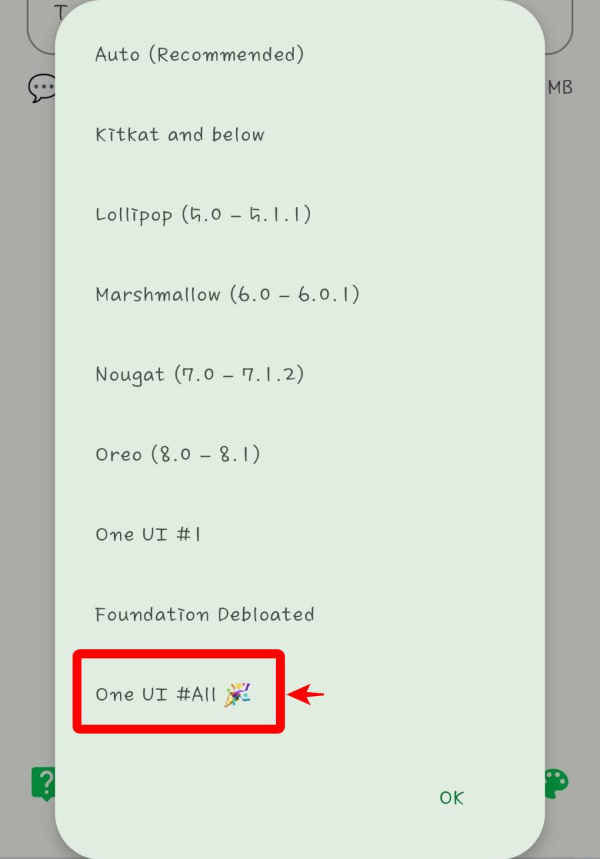 zfont3 One UI 선택