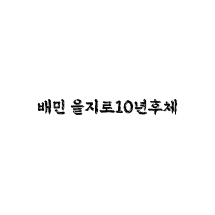  [손글씨체]배민 을지로10년후체 폰트 무료 다운로드(제작 : 우아한형제들)