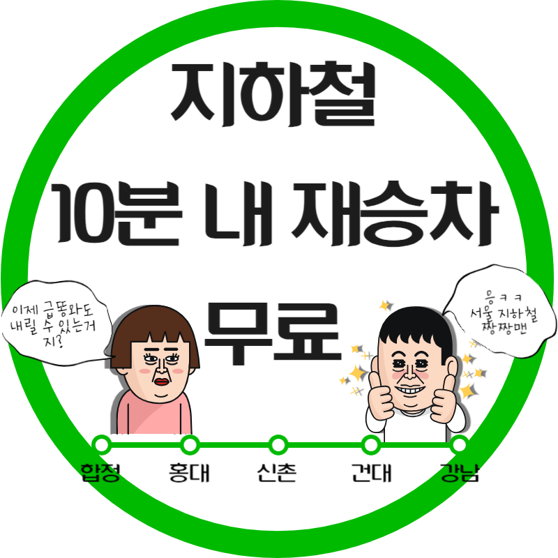  지하철 10분 내 재승차 무료 알아보기