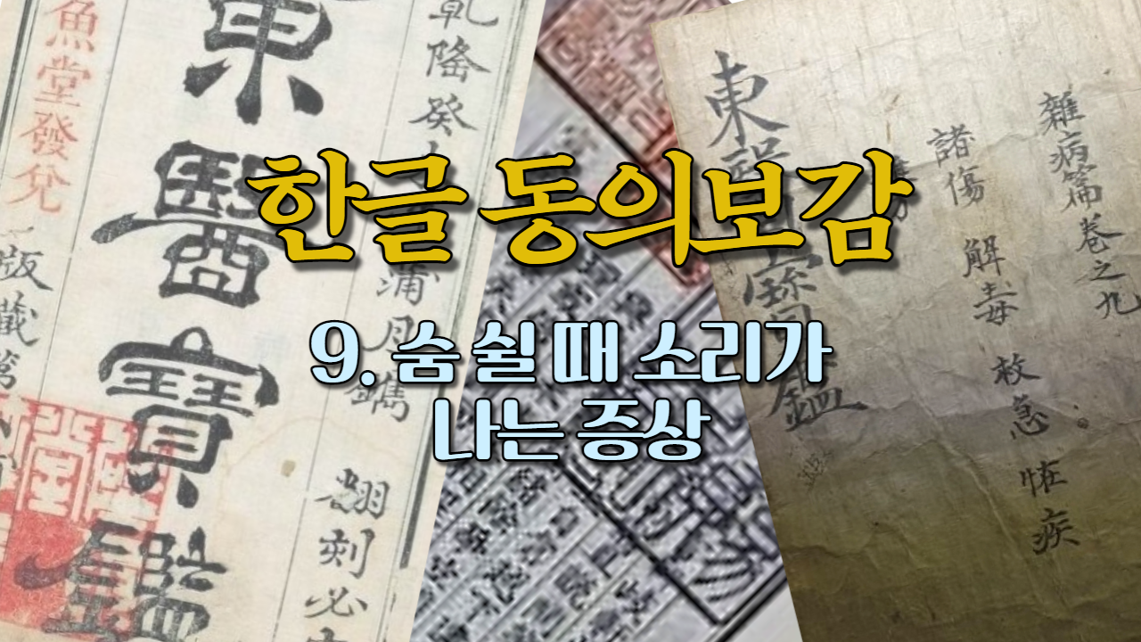  9. 숨 쉴 때 소리가 나는 증상 (내경편 목소리)