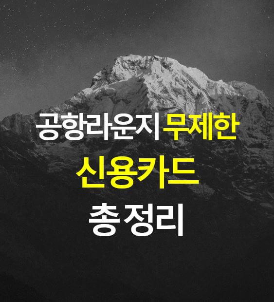  무제한 공항라운지 이용 카드 총 정리 (BLISS.7, The BEST-F, REX 카드)