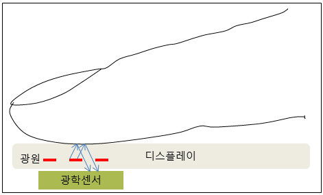 온스크린 광학식 지문 인식 센서