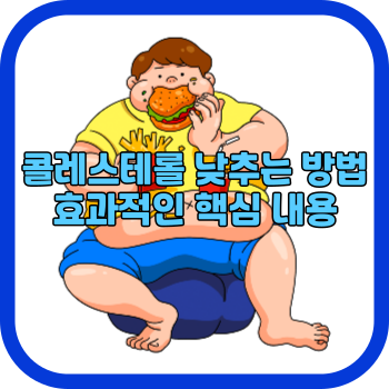 콜레스테롤 낮추는 방법 효과적인 핵심 내용