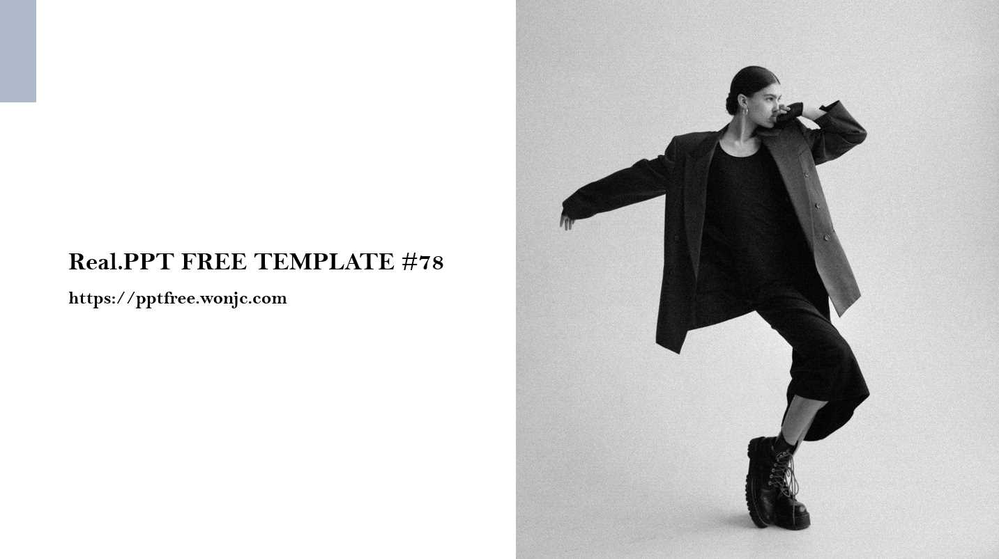 감성적인 매거진 무료PPT 템플릿 078 - 패션매거진 스타일