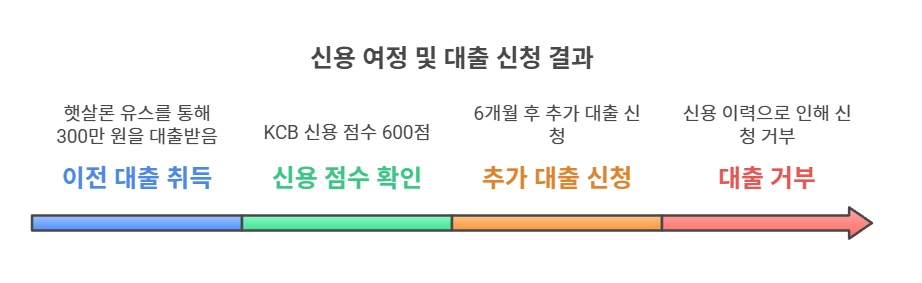 신용 여정 및 대출 신청 결과