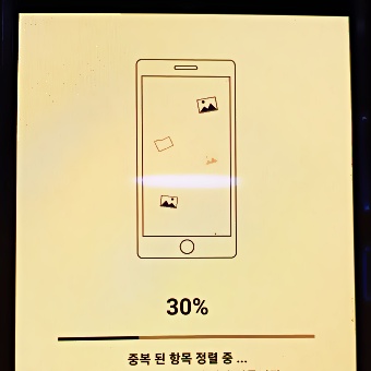 갤러리-중복-사진-정리-중인-상태-화면