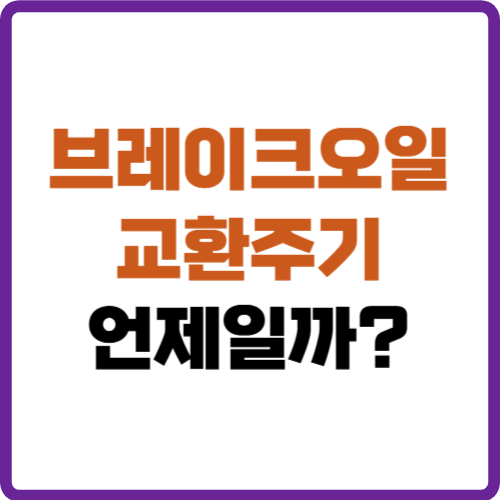 브레이크오일 교환주기