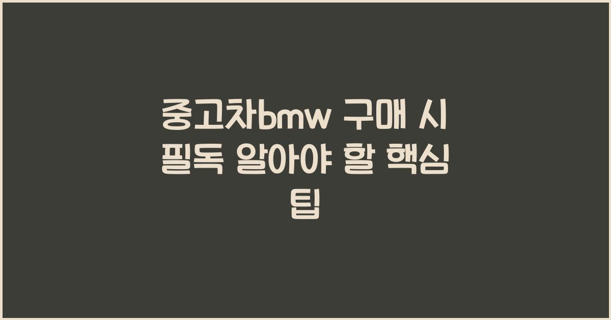 중고차bmw