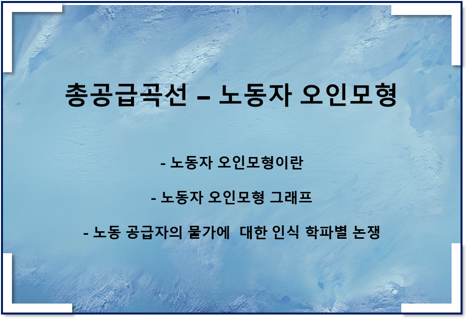  총공급곡선 모형 - 노동자 오인모형이란, 그래프