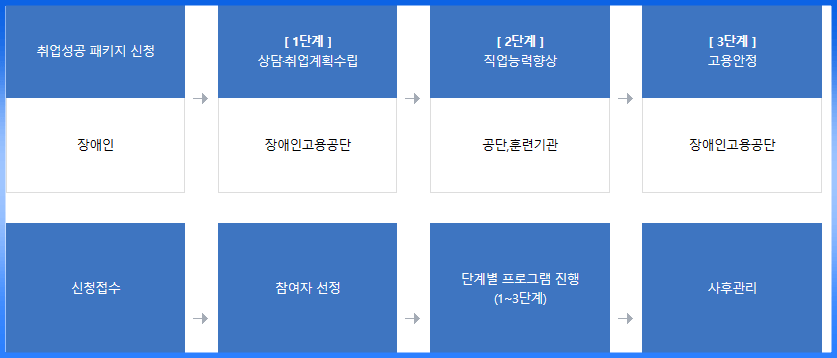 장애인 취업성공패키지 절차