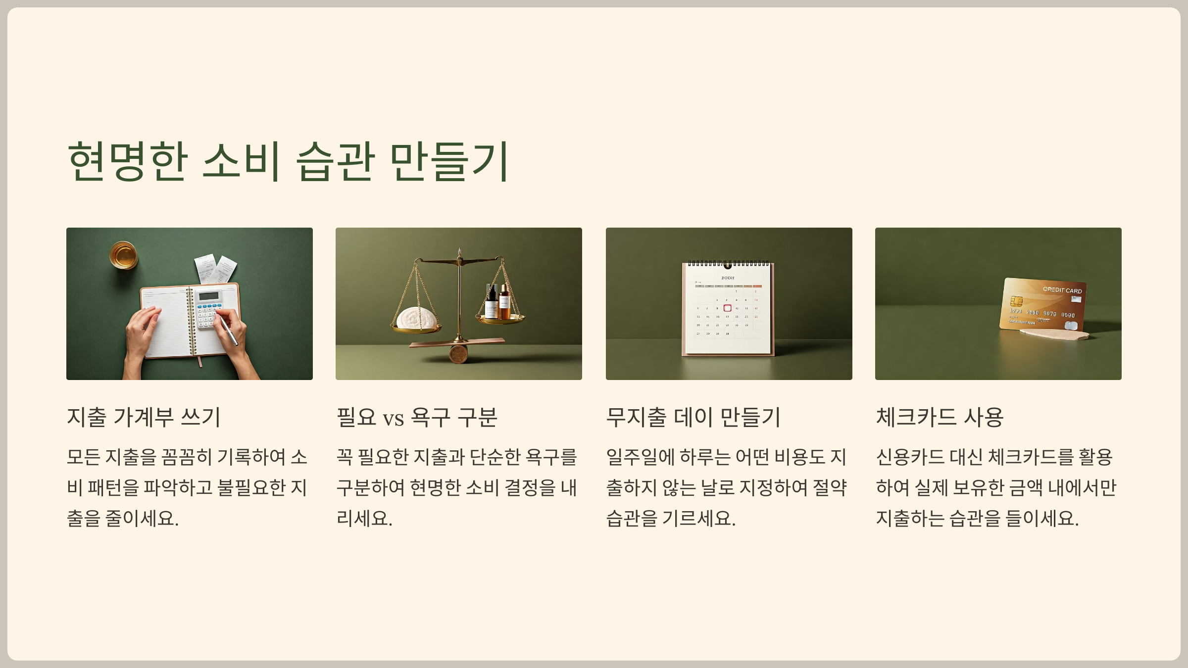 현명한 소비 습관 만들기