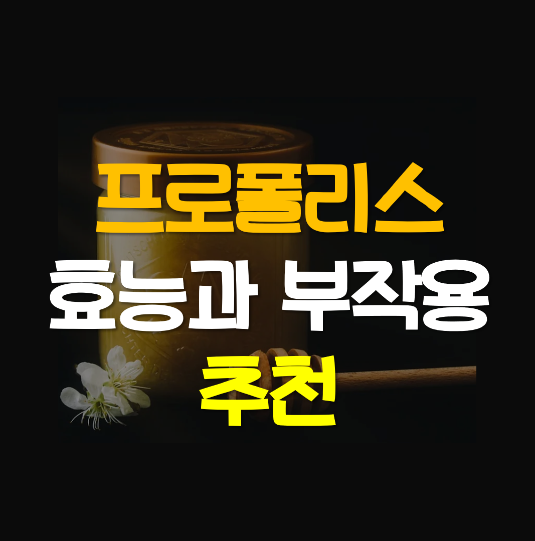  프로폴리스 효능, 부작용, 추천